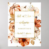 Rückgang der Liebe Rust Gold Brautparty Begrüßungs Poster (Vorne)