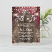 Rückgang der Liebe Rustikale Blume & Laternenfisch Einladung (Stehend Vorderseite)