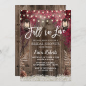 Rückgang der Liebe Rustikale Blume & Laternenfisch Einladung (Vorne/Hinten)