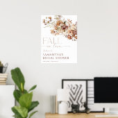 Rückgang der Liebe rustikale Blumenkohl Brautparty Poster (Heimbüro)