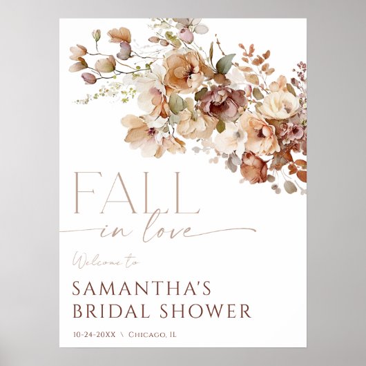 Rückgang der Liebe rustikale Blumenkohl Brautparty Poster (Vorne)