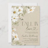 Rückgang der Liebe Rustikale Daisy-Wildblume Einladung (Vorderseite)