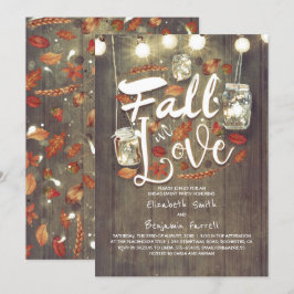 Rückgang der Liebe Rustikale Engagement Partei Einladung