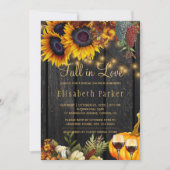 Rückgang der Liebe rustikale Ernte Brautparty Einladung (Vorderseite)