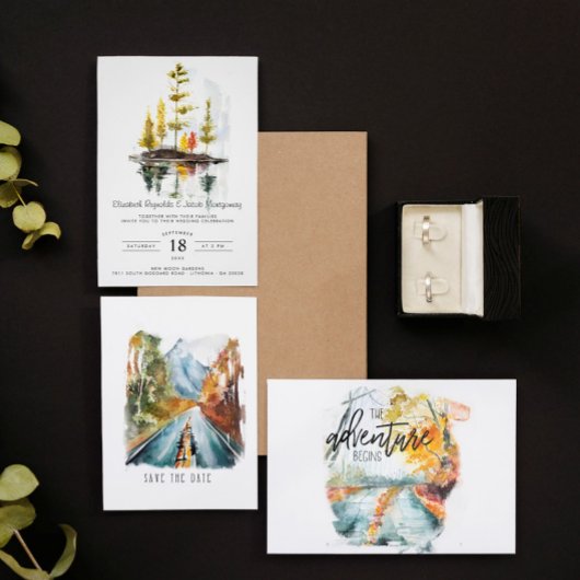 Rückgang der Liebe | Rustikale Herbsthochzeit Einladung