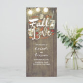 Rückgang der Liebe Rustikale Hochzeitsprogramme Programm (Stehend Vorderseite)