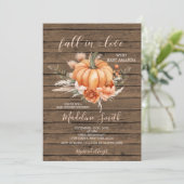 Rückgang der Liebe rustikale Holzpumpen mit Babydu Einladung (Stehend Vorderseite)