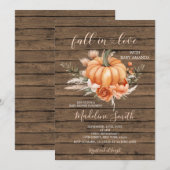 Rückgang der Liebe rustikale Holzpumpen mit Babydu Einladung (Vorne/Hinten)