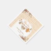 Rückgang der Liebe Rustikale moderne Herbstdusche Serviette (Ecke)