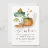 Rückgang der Liebe Rustikale Pumpkin Engagement Pa Einladung (Vorderseite)