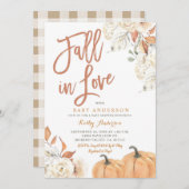 Rückgang der Liebe Rustikale Pumpkindusche Einladung (Vorne/Hinten)