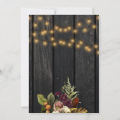 Rückgang der Liebe rustikale Streichellichter-Anhä Einladung (Rückseite)