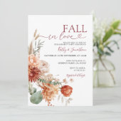 Rückgang der Liebe Rustikale Wildblume Herbst Verl Einladung (Stehend Vorderseite)