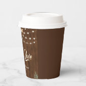 Rückgang der Liebe Rustikaler Fall Blume Brautpart Pappbecher (Links)