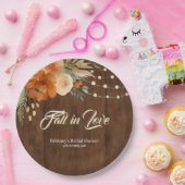 Rückgang der Liebe Rustikaler Fall Blume Brautpart Pappteller (Party)