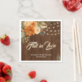 Rückgang der Liebe Rustikaler Fall Blume Brautpart Serviette (Beispiel)