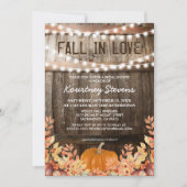Rückgang der Liebe Rustikaler Fall Brautparty Einladung (Vorderseite)