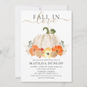 Rückgang der Liebe Rustikaler Glitzer Pumpkin Brau Einladung (Vorderseite)