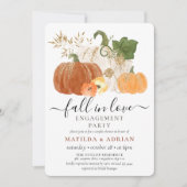 Rückgang der Liebe Rustikaler Glitzer Pumpkin Verl Einladung (Vorderseite)