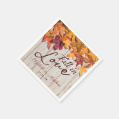 Rückgang der Liebe Rustikaler Holzherbst Serviette (Ecke)