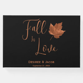 Rückgang der Liebe Rustikaler Kupferbrauner Ahornl Gästebuch