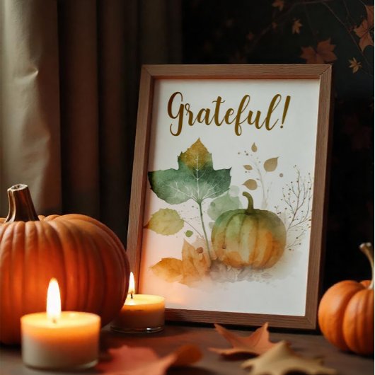 Rückgang der Liebe Rustikaler Kürbis Poster