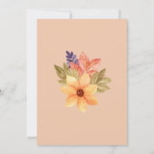 Rückgang der Liebe Rustikales Blumengebirge Brautp Einladung (Rückseite)