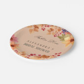 Rückgang der Liebe Rustikales Blumengebirge Brautp Pappteller (Schrägansicht)