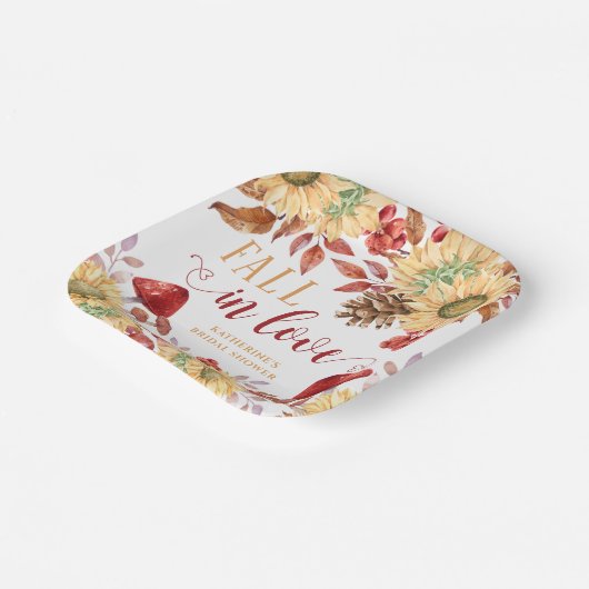 Rückgang der Liebe Rustikales Blumengebirge Brautp Pappteller (Gewinkelt)