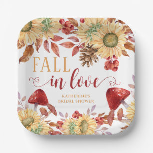 Rückgang der Liebe Rustikales Blumengebirge Brautp Pappteller