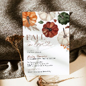 Rückgang der Liebe Rustikales Boho Pumpkin-Brautpa Einladung