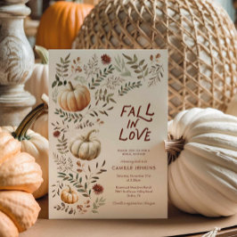 Rückgang der Liebe Rustikales Brautparty Herbst Einladung
