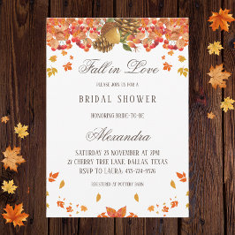 Rückgang der Liebe Rustikales Brautparty Herbst Einladung