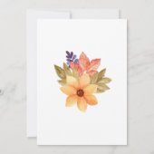 Rückgang der Liebe Rustikales Brautparty Herbst Einladung (Rückseite)