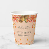 Rückgang der Liebe Rustikales Brautparty Herbst Pappbecher (Vorderseite)