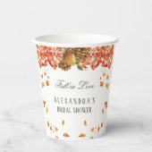 Rückgang der Liebe Rustikales Brautparty Herbst Pappbecher (Vorderseite)