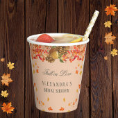 Rückgang der Liebe Rustikales Brautparty Herbst Pappbecher