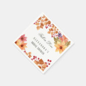 Rückgang der Liebe Rustikales Brautparty Herbst Serviette (Ecke)