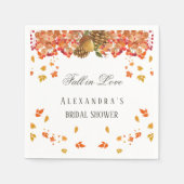 Rückgang der Liebe Rustikales Brautparty Herbst Serviette (Vorderseite)