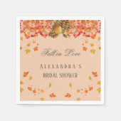 Rückgang der Liebe Rustikales Brautparty Herbst Serviette (Vorderseite)