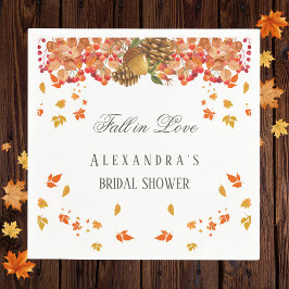 Rückgang der Liebe Rustikales Brautparty Herbst Serviette