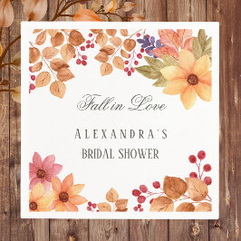 Rückgang der Liebe Rustikales Brautparty Herbst Serviette