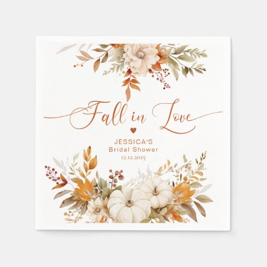 Rückgang der Liebe rustikales Brautparty Serviette (Vorderseite)