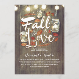 Rückgang der Liebe Rustikales Mason Jars Brautpart Einladung