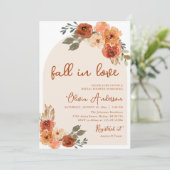 Rückgang der Liebe Rustikales Orangefarbenes Herbs Einladung (Stehend Vorderseite)