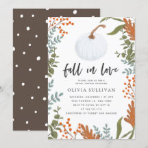 Rückgang der Liebe Rustikales Pumpkin-Brautparty