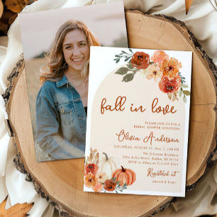 Rückgang der Liebe Rustikales Pumpkin-Brautparty Einladung