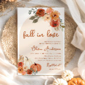 Rückgang der Liebe Rustikales Pumpkin-Brautparty Einladung
