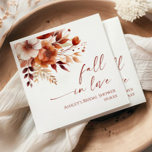 Rückgang der Liebe Rusty Burgund Blumenkohl Brautp Serviette