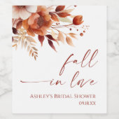 Rückgang der Liebe Rusty Burgund Blumenkohl Brautp Weinetikett (Einzelnes Label)